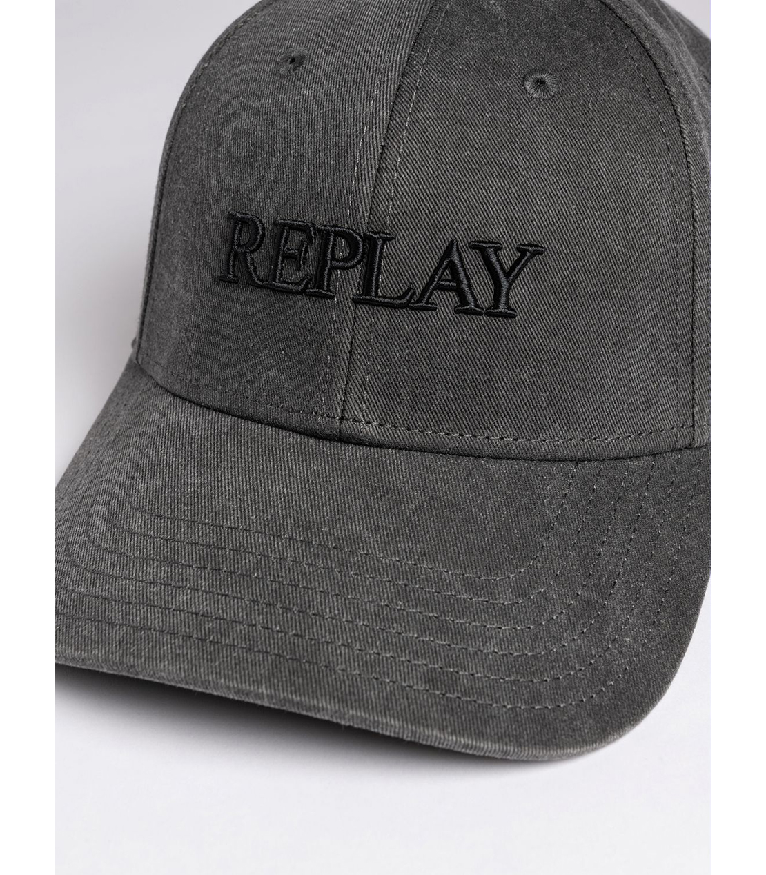 ユニセックス ロゴ刺しゅうウオッシュコットンツイルCAP 詳細画像 ブラック 3